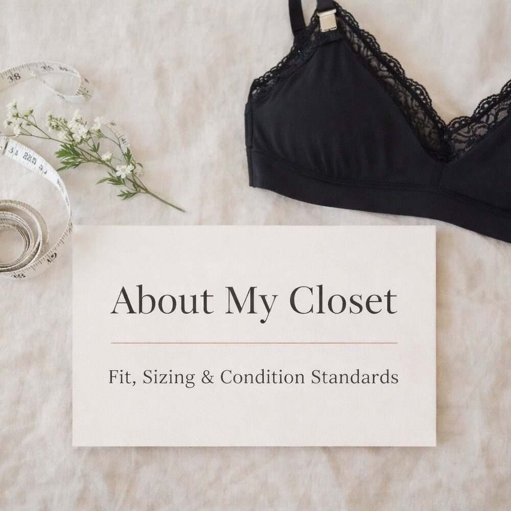 About My Closet | Fit, Sizing & Condition Standards